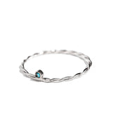 BlueDia Twisted 14K white gold ring